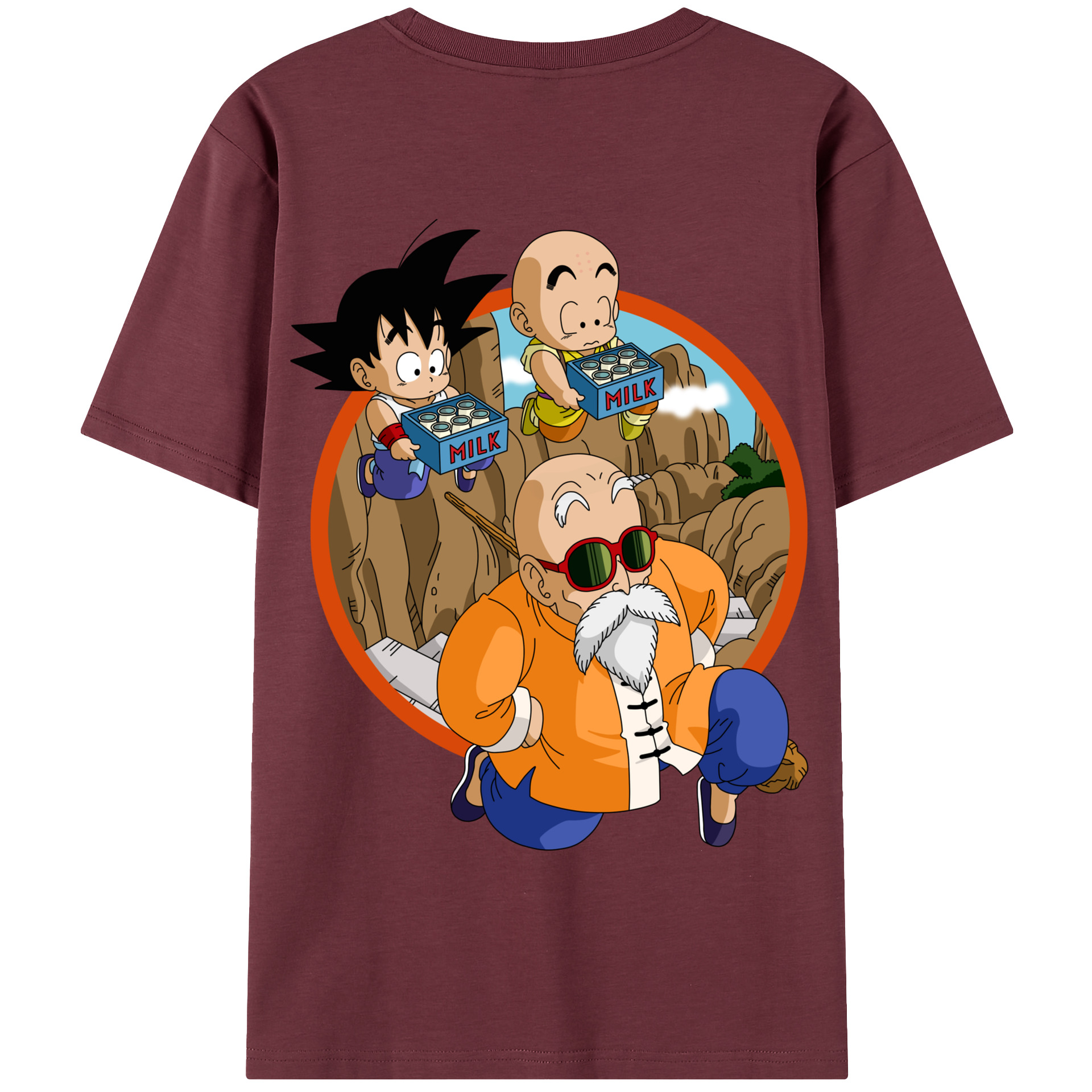 （画像用） ドラゴンボール 亀仙人（かめせんにん） DRAGON BALL Master Roshi Kame Sennin 綿100％半袖Tシャツ（背面プリント）